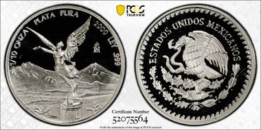 2000-Mo 1/10 oz Libertad Ag PR69DCAM