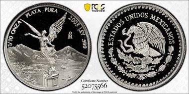 2003-Mo 1/10 oz Libertad Ag PR69DCAM