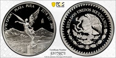 2014-Mo 1/10 oz Libertad Ag PR70DCAM