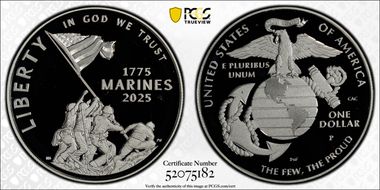 2025-P $1 USMC - 250th Anniversary PR69DCAM