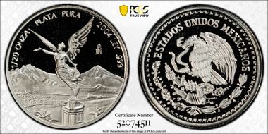 2004-Mo 1/20 oz Libertad Ag PR69DCAM