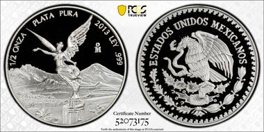2013-Mo 1/2 oz Libertad Ag PR70DCAM
