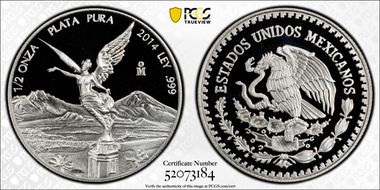 2014-Mo 1/2 oz Libertad Ag PR69DCAM