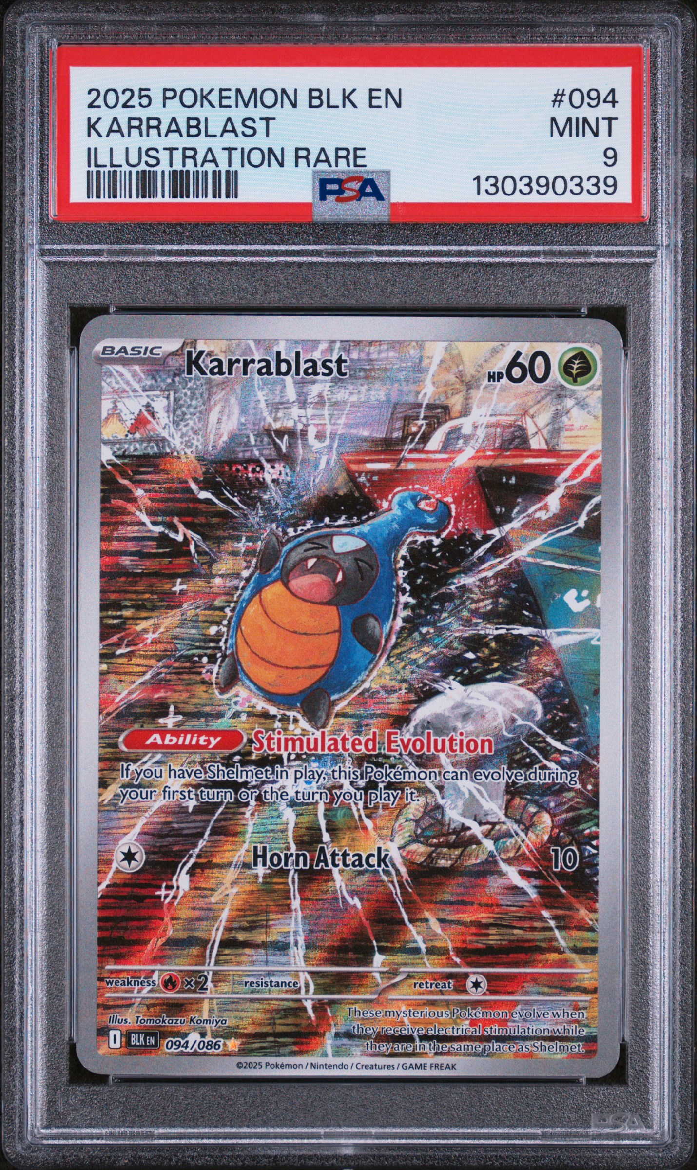 2025 #094 Karrablast PSA 9 Blk EN-Black Bolt