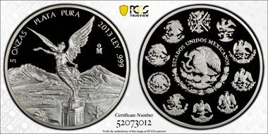 2013-Mo 5 Onza Libertad Ag PR69DCAM