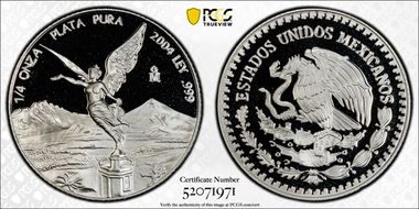 2004-Mo 1/4 oz Libertad Ag PR70DCAM