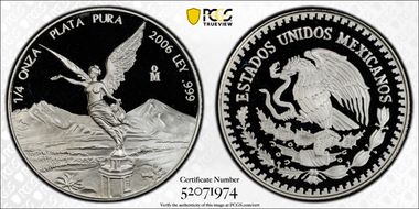 2006-Mo 1/4 oz Libertad Ag PR69DCAM