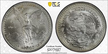 1992-Mo 1/2 oz Libertad Ag MS68