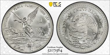 1999-Mo 1/2 oz Libertad Ag MS67