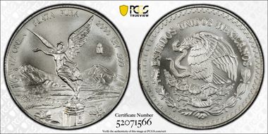 2000-Mo 1/2 oz Libertad Ag MS69