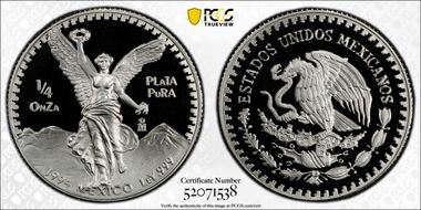 1994-Mo 1/4 oz Libertad Ag PR70DCAM