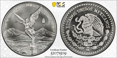 2005-Mo 1/4 oz Libertad Ag MS69