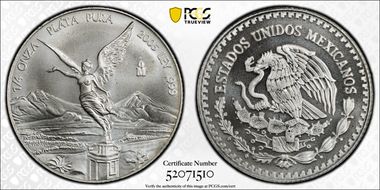 2005-Mo 1/4 oz Libertad Ag MS69