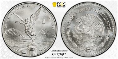 2007-Mo 1/4 oz Libertad Ag MS68