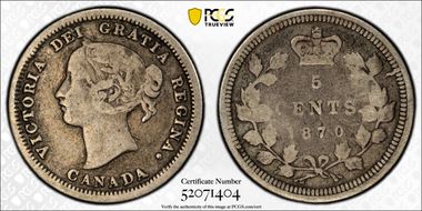 1870 5C Wide Border VF20