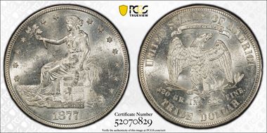 1877-S T$1 MS62