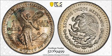 1985-Mo Onza Libertad Ag MS67