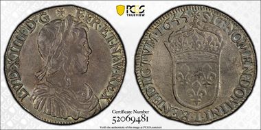 1655-I 1/2 Ecu Gad-169 AU55