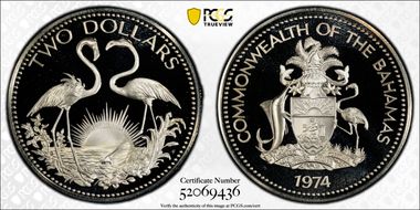 1974-FM $2 KM-66a PR68DCAM