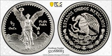 1993-Mo 1/2 oz Libertad Ag PR69DCAM