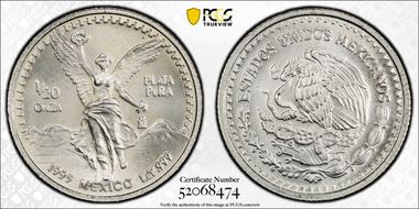 1995-Mo 1/20 oz Libertad Ag MS69