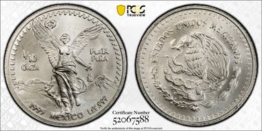 1995-Mo 1/10 oz Libertad Ag MS69