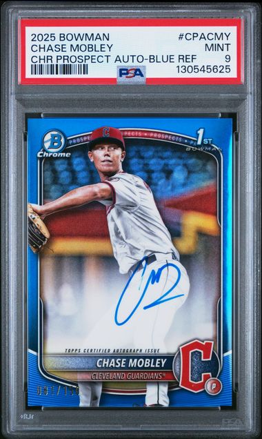 2025 Bowman Blue Refractor Chase / Mobley front