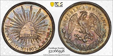 1903-Mo AM Peso KM-409.2 AU58