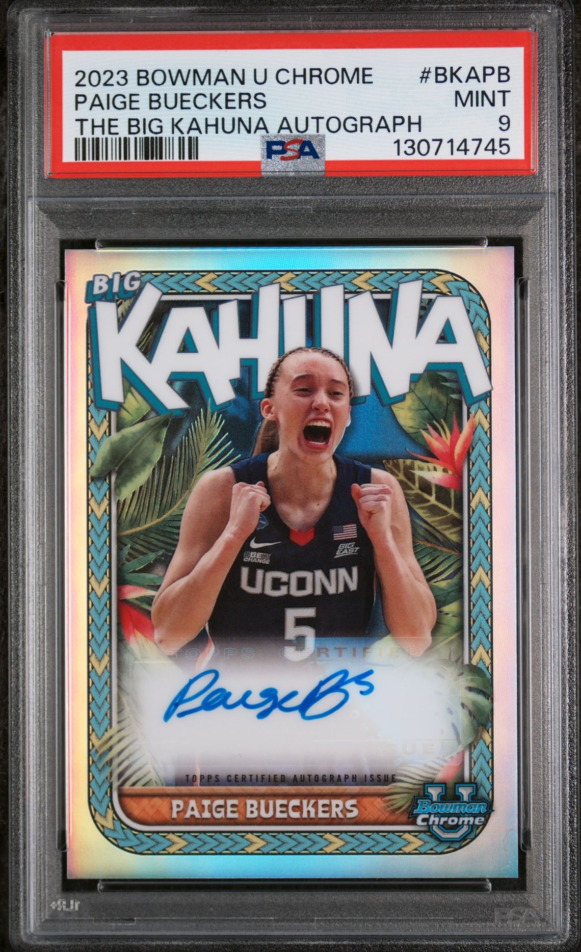 2023 Bowman BOWMAN UNIVERSITY CHROME THE BIG KAHUNA AUTOGRAPHS #BKAPB Paige Bueckers front