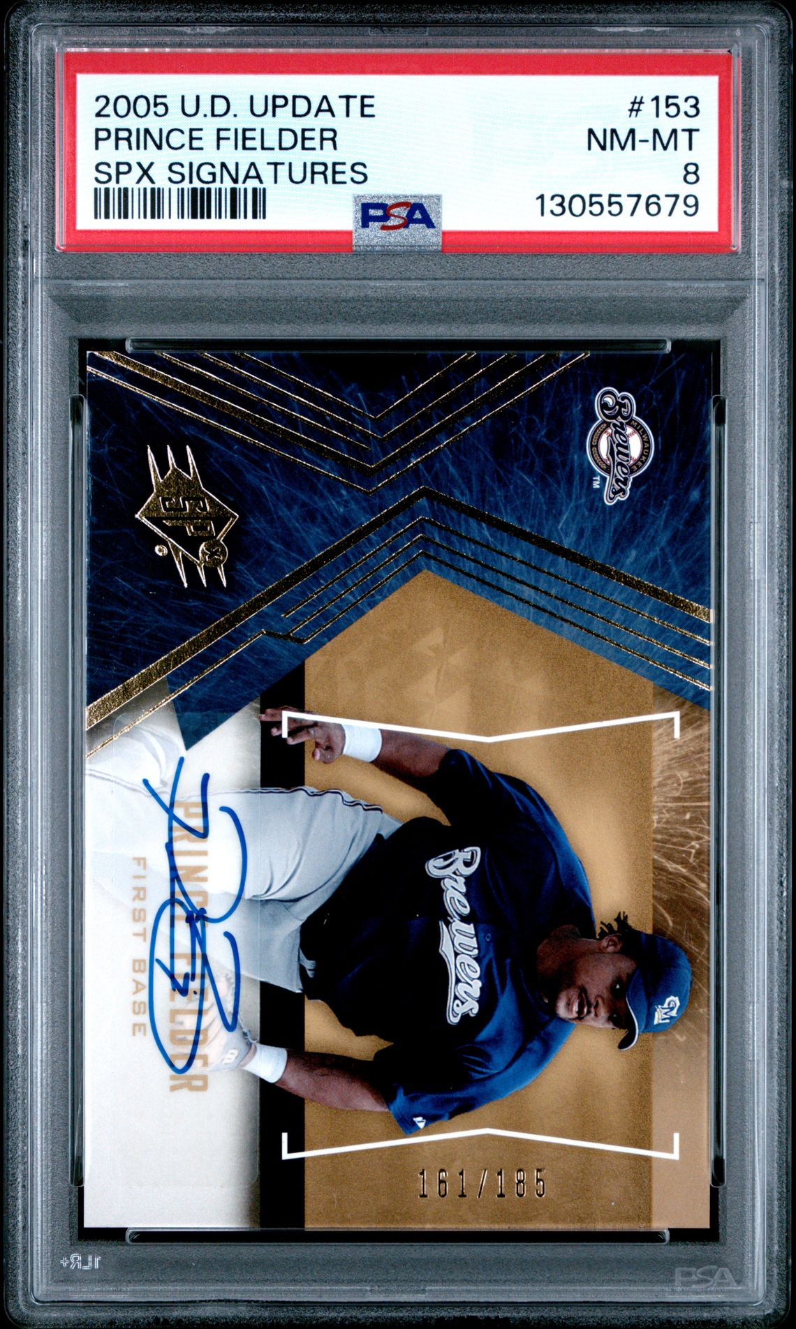 2005 Upper Deck UPPER DECK UPDATE SPX SIGNATURES #153 Prince Fielder front