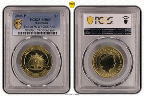 2008-P $1 End of WWI 90th Ann. MS69