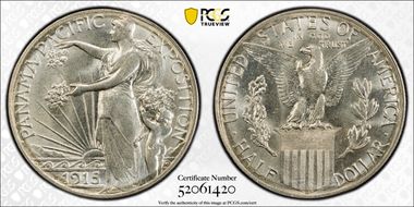 1915-S 50C Panama-Pacific MS66