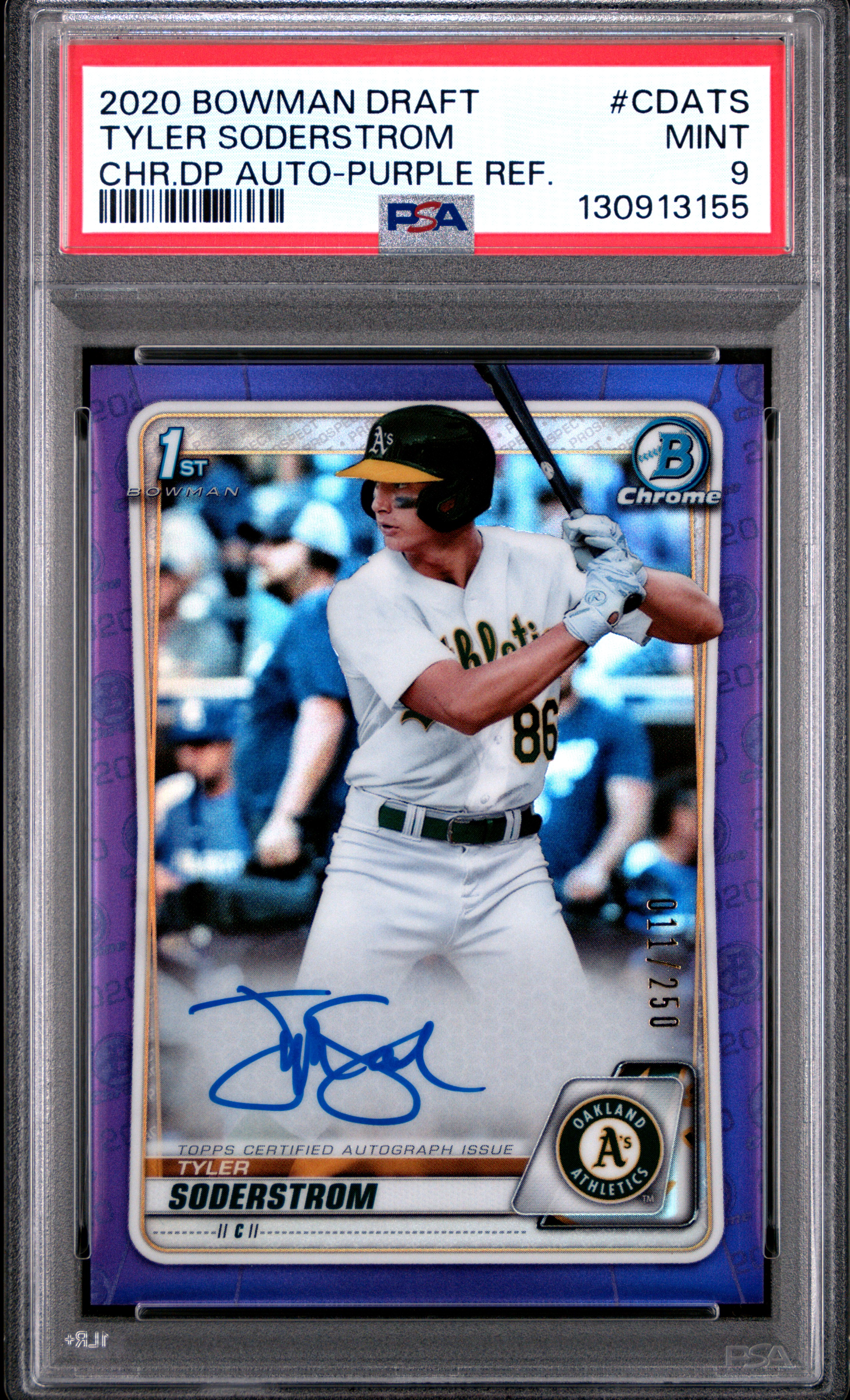 2020 BOWMAN DRAFT CHROME DRAFT PICKS AUTOGRAPHS CHR.DP AUTO-PURPLE 