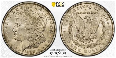 1890 $1 MS62
