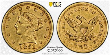 1851 $2.50 AU50