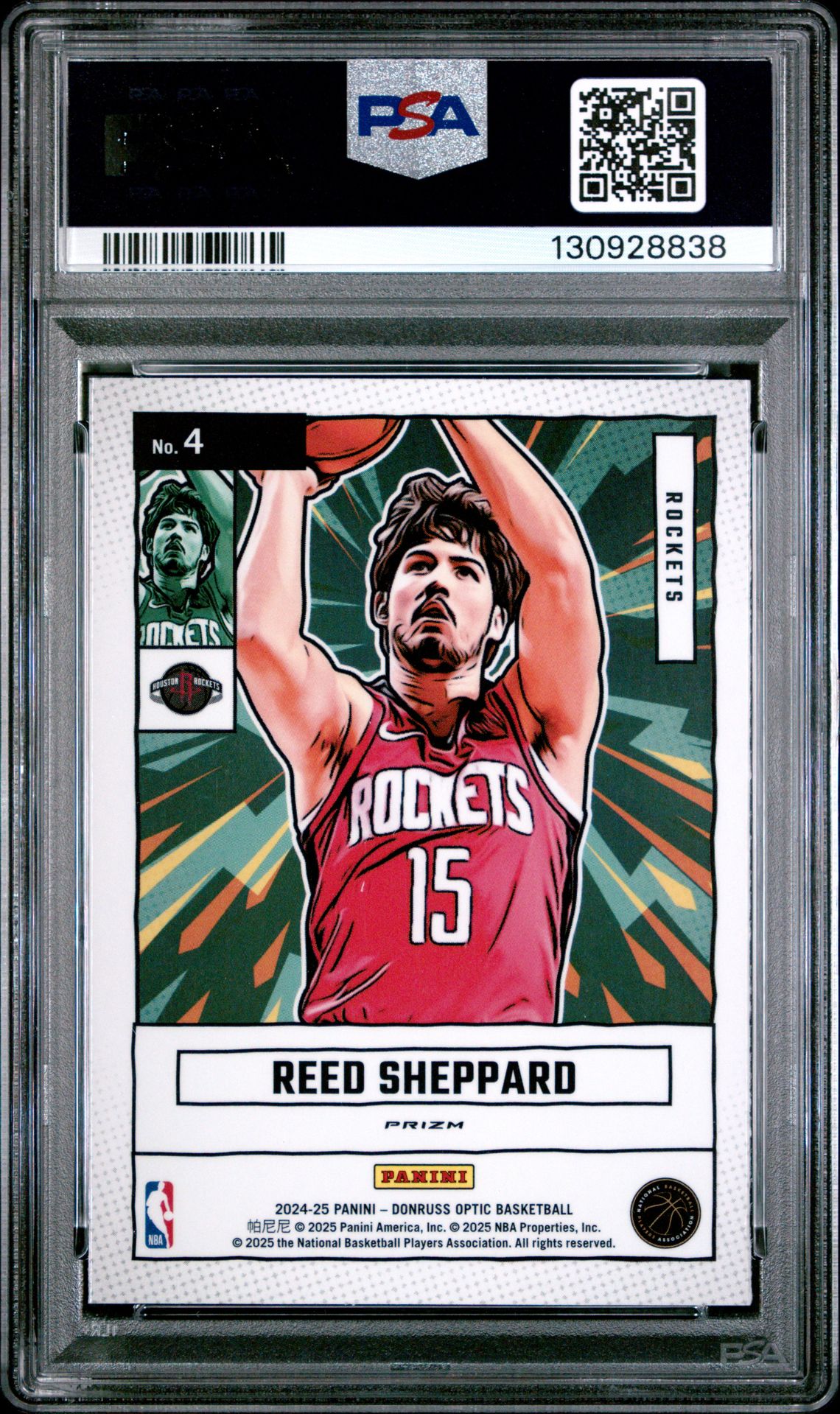 2024 Panini Donruss Optic Net Marvels Reed Sheppard #4 (Net Marvels-Holo) Gem Mt 10 back
