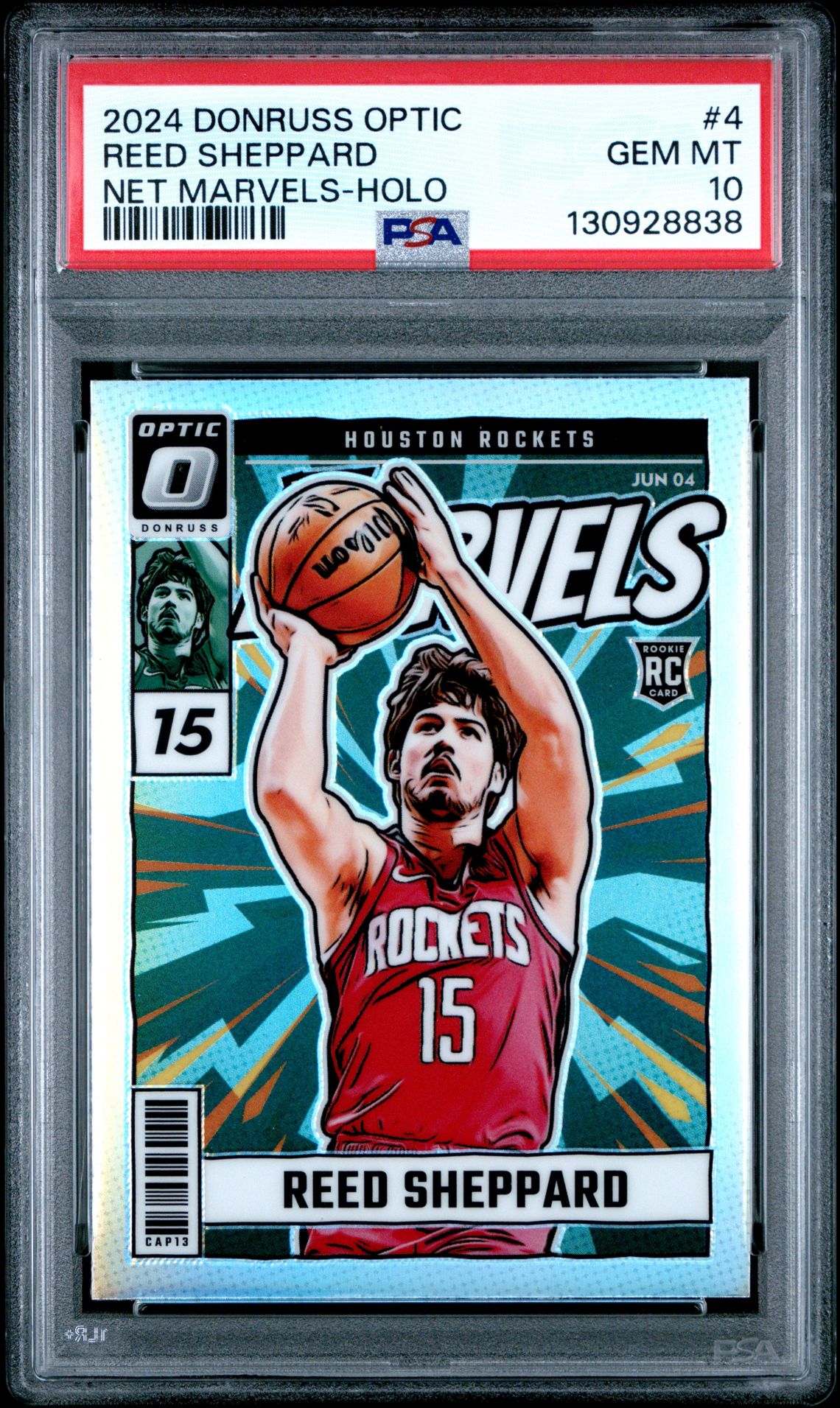 2024 Panini Donruss Optic Net Marvels Reed Sheppard #4 (Net Marvels-Holo) Gem Mt 10 front