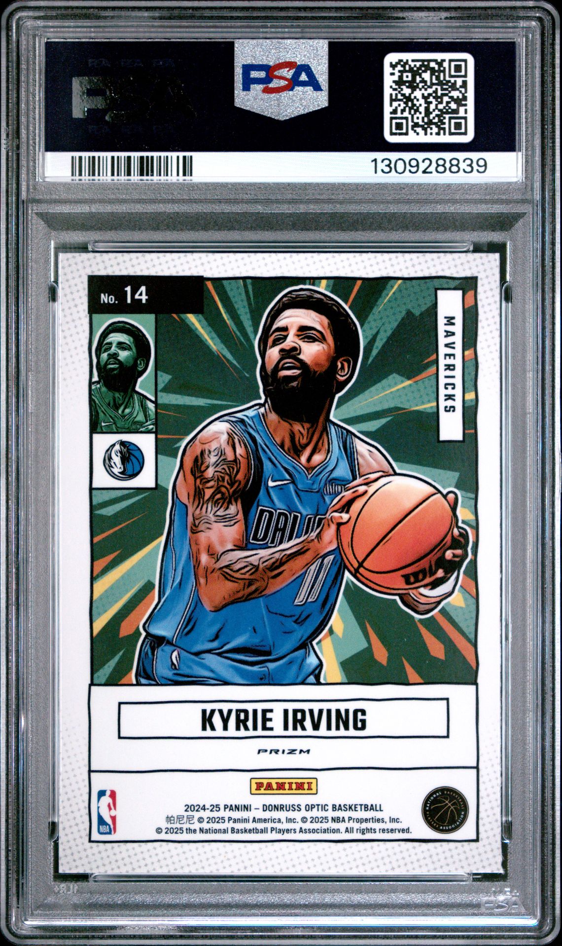 2024 Panini Donruss Optic Net Marvels Kyrie Irving #14 (Net Marvels-Holo) Gem Mt 10 back