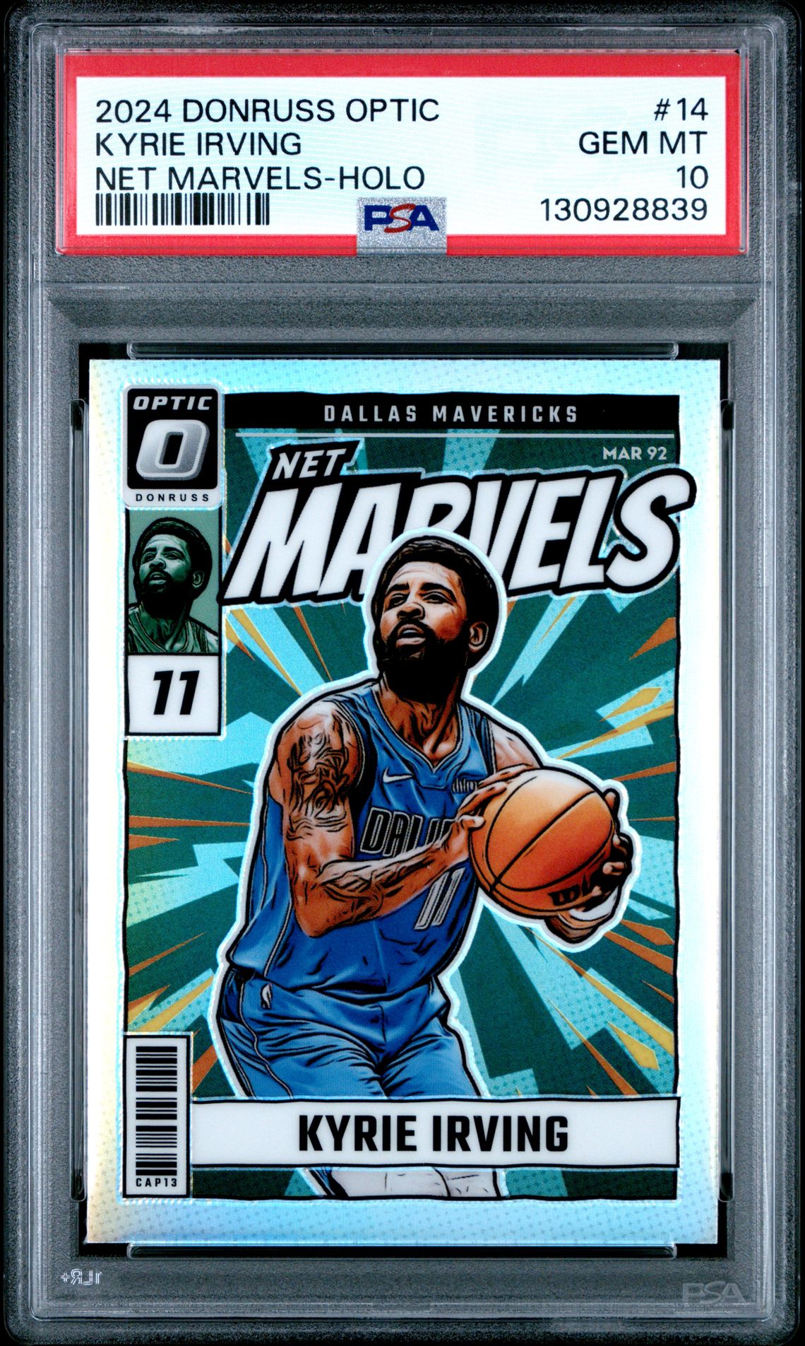2024 Panini Donruss Optic Net Marvels Kyrie Irving #14 (Net Marvels-Holo) Gem Mt 10 front