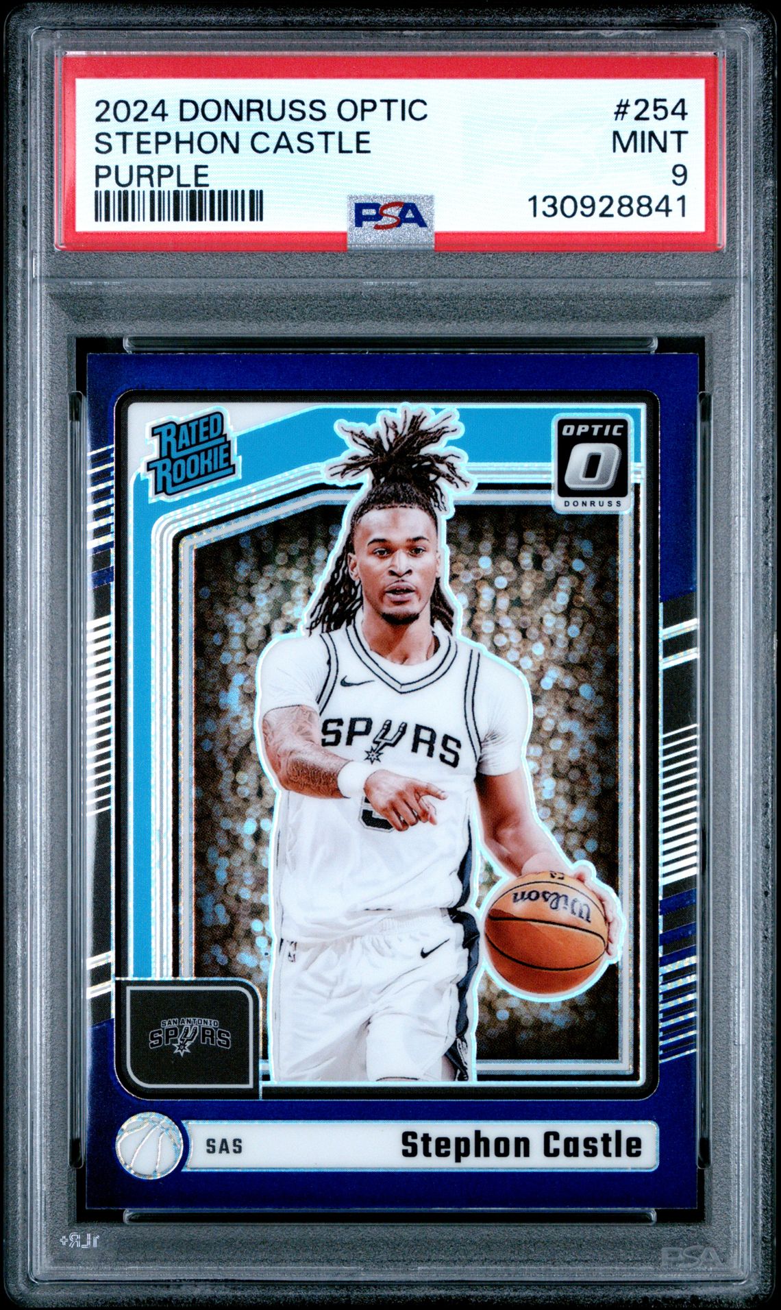 2024 Panini Donruss Optic Stephon Castle #254 (Purple) Mint 9 front