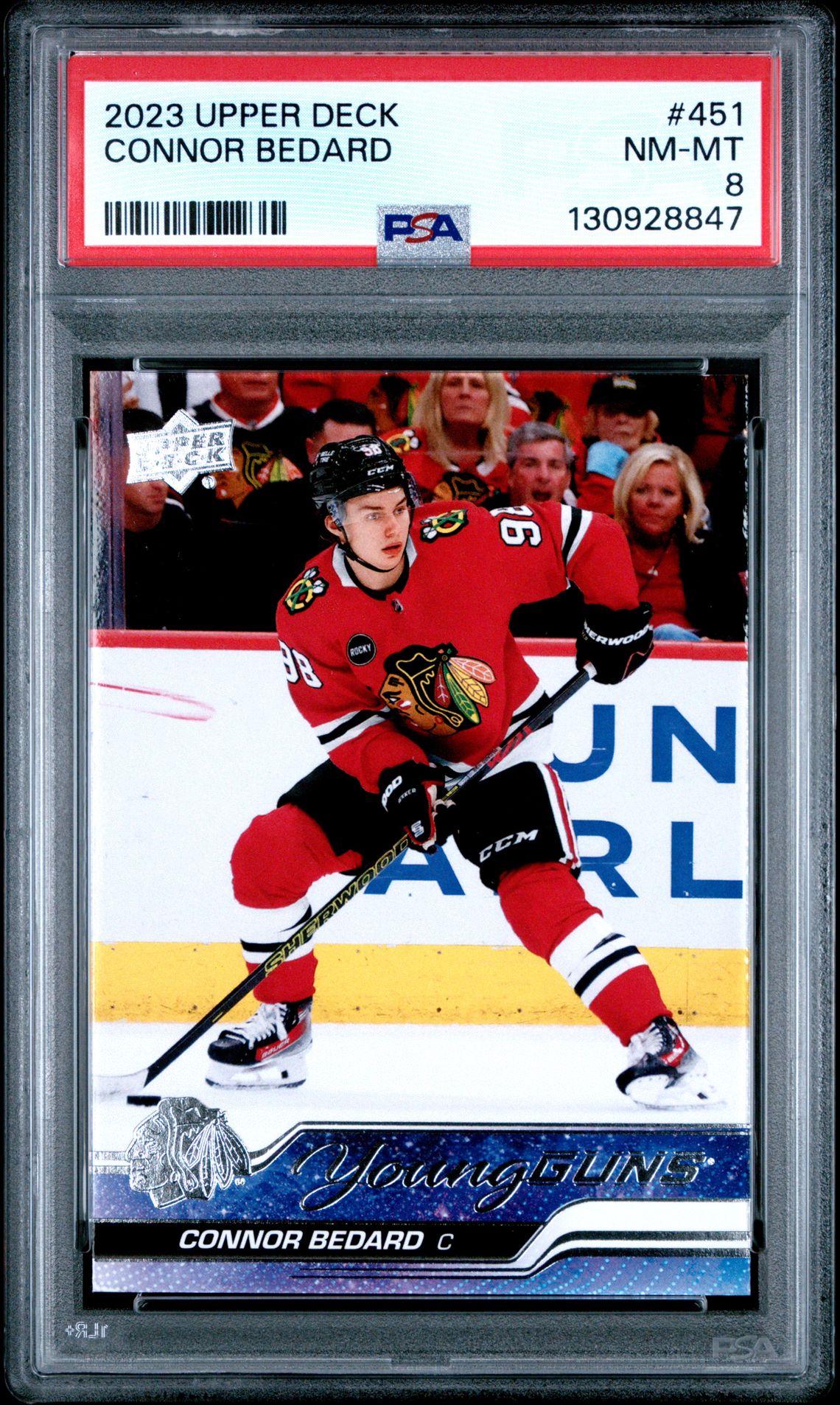 2023 Upper Deck Connor Bedard #451 Nm-Mt 8 front