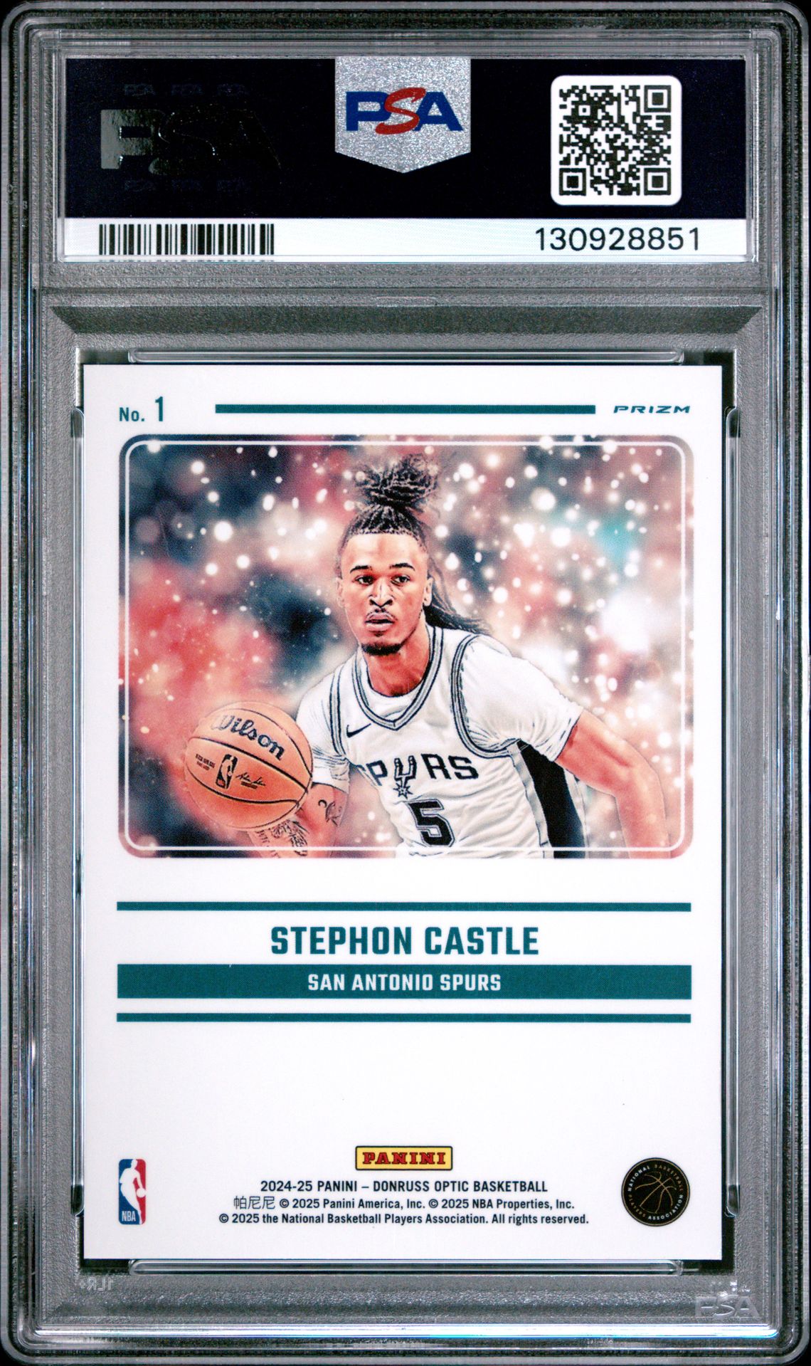 2024 Panini Donruss Optic Mythical Stephon Castle #1 Mint 9 back
