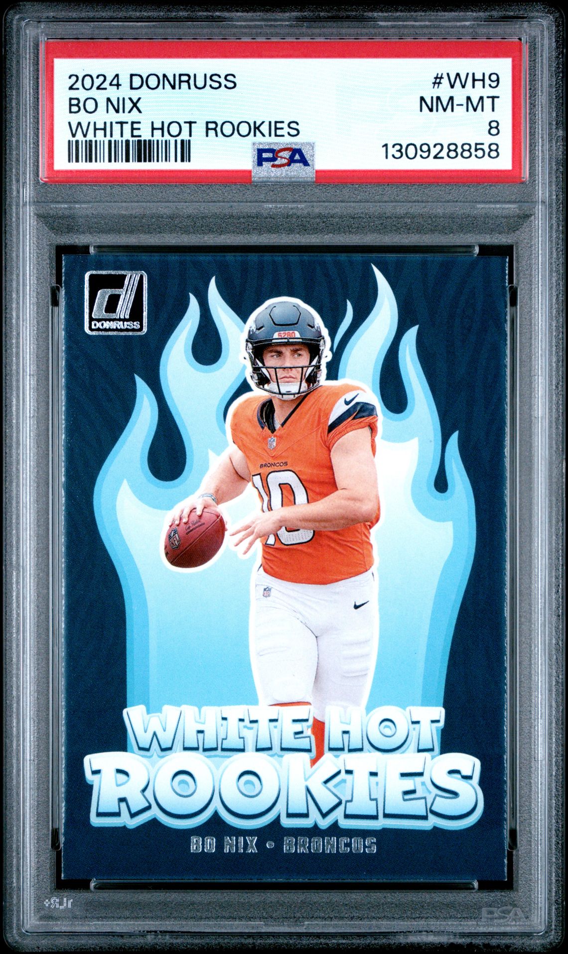 2024 Panini Donruss White Hot Rookies Bo Nix #Wh9 Nm-Mt 8 front