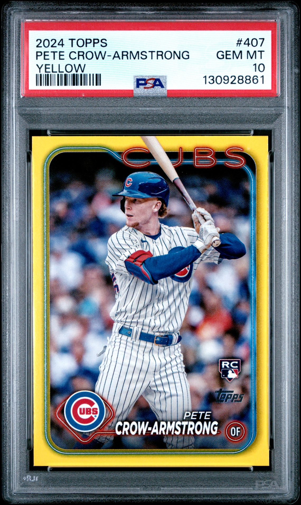 2024 Topps Pete Crow-Armstrong #407 (Yellow) Gem Mt 10 front