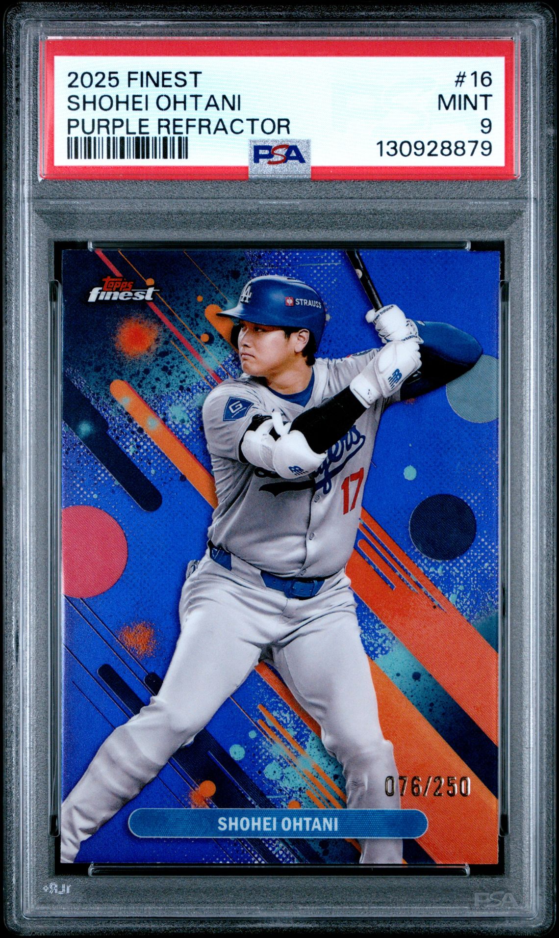 2025 Topps Finest Shohei Ohtani #16 (Purple Refractor) Mint 9 front