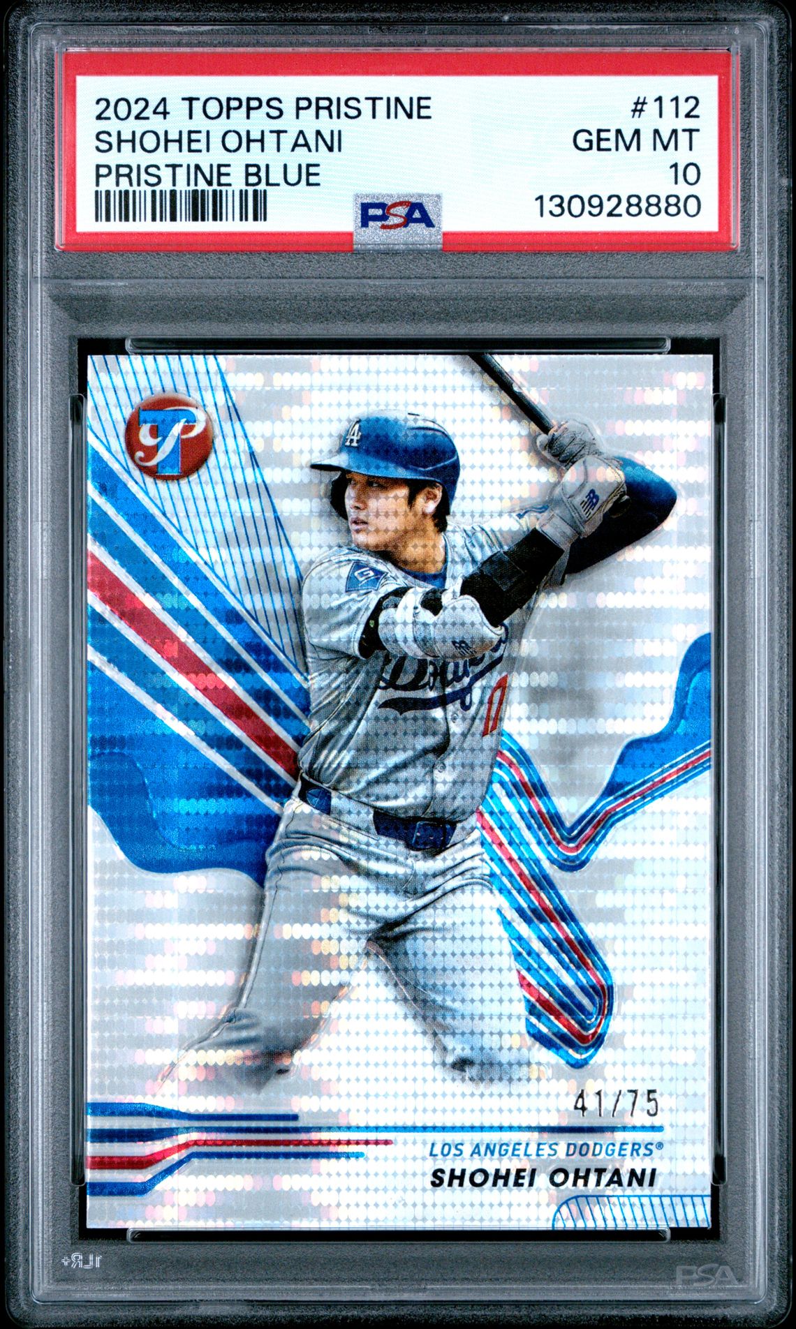 2024 Topps Pristine Shohei Ohtani #112 (Pristine Blue) Gem Mt 10 front