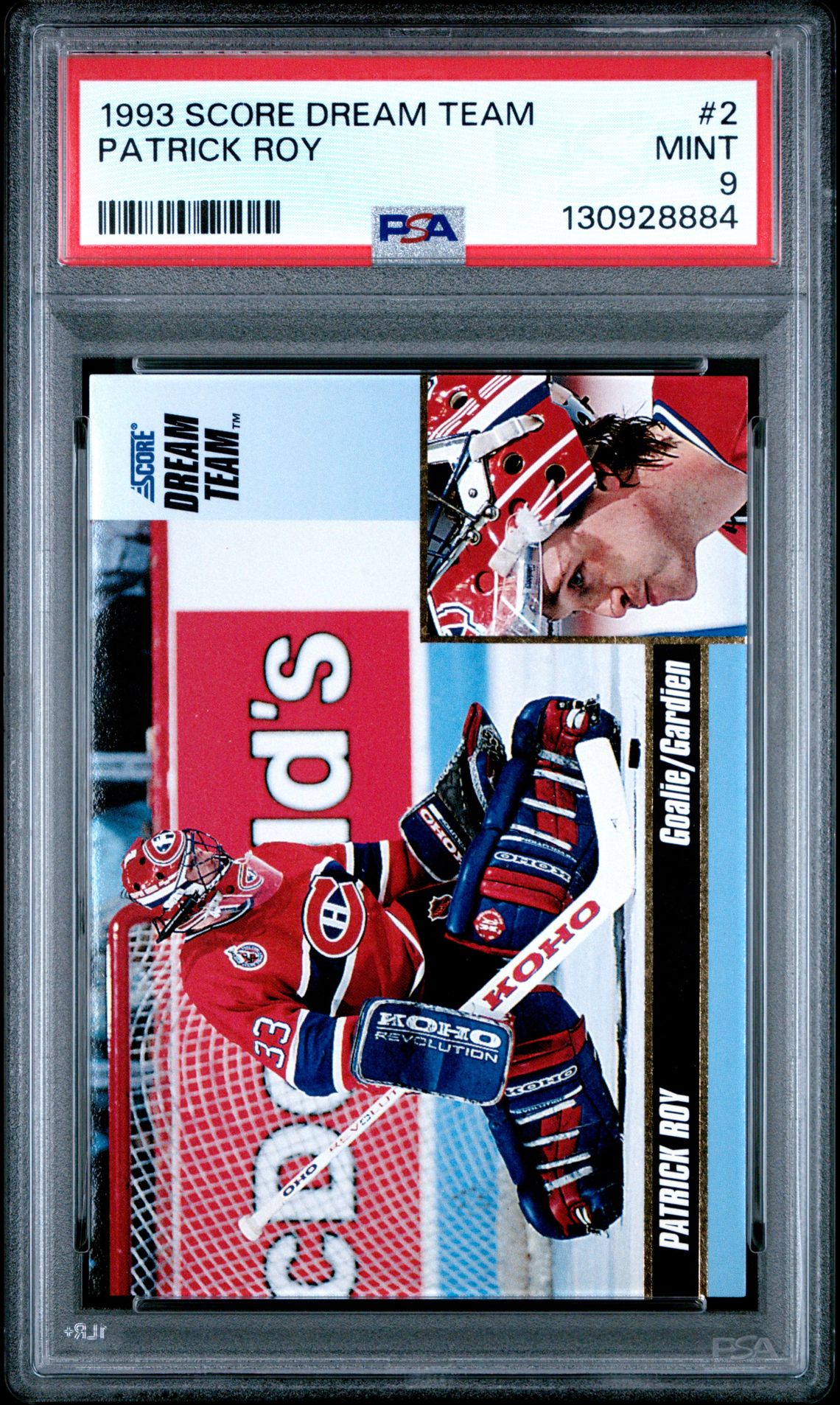 1993 Score Dream Team Patrick Roy #2 Mint 9 front