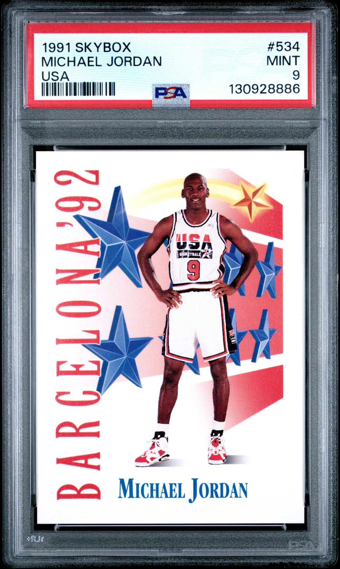 1991 Skybox Michael Jordan #534 (Usa) Mint 9 front