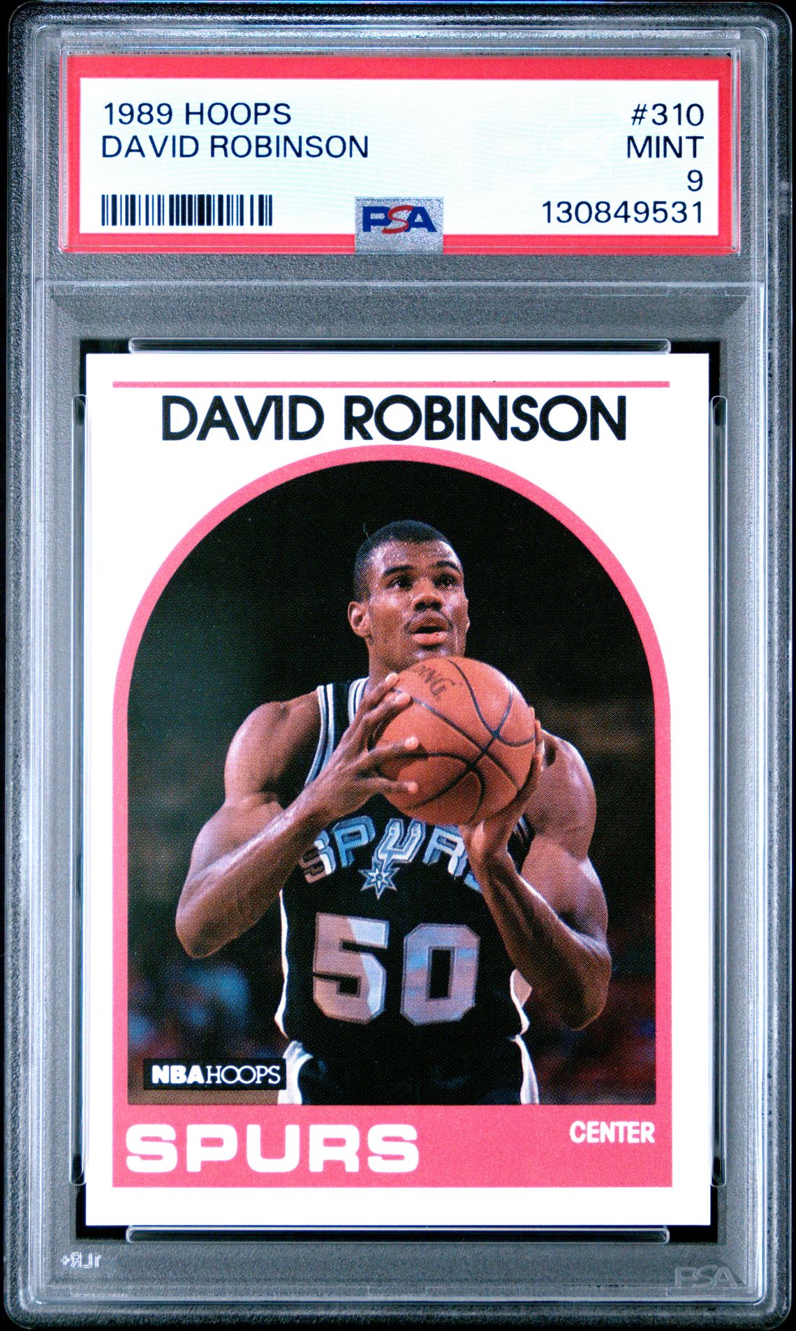1989 Hoops David Robinson #310 Mint 9 front