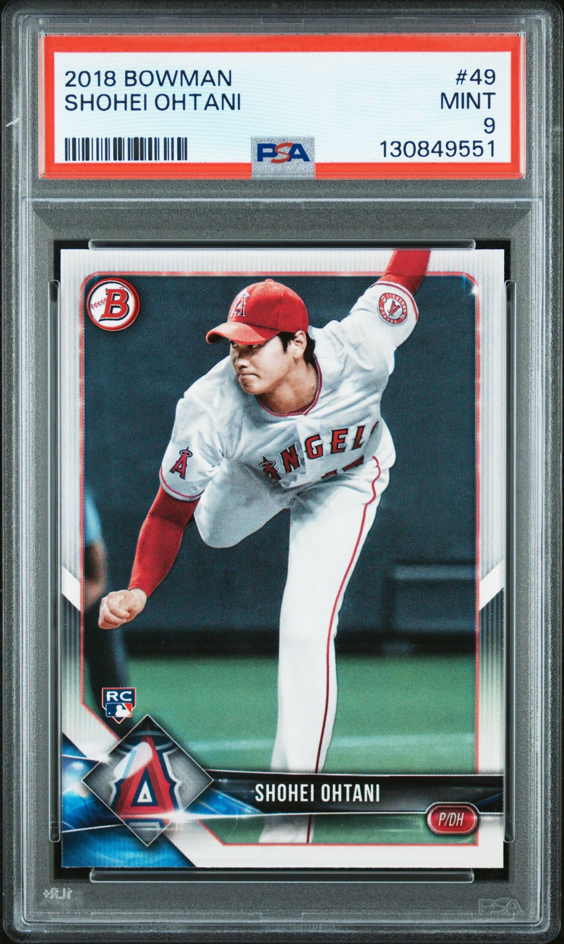 2018 Bowman Shohei Ohtani #49 Mint 9 front